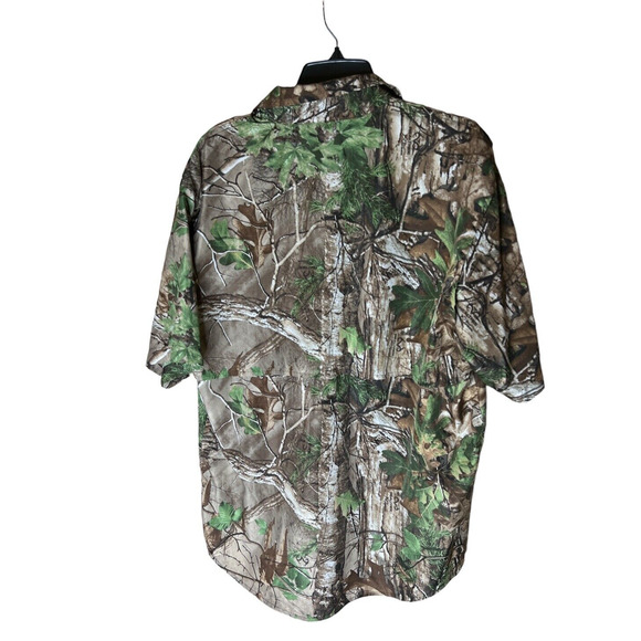 Game Winner Camo Shirt Mens L Short Sleeve Vented Realtree Hunting Fishing Top - Picture 2 of 11